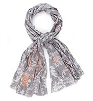 Indigo Collection Pure Cotton Lightweight Neon Embroidered Scarf