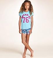 Older Girls Pure Cotton Floral 76 Shortie Pyjamas