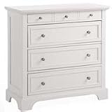 Naples White Wood 4-Drawer Chest