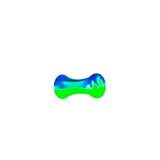 8 Gauge Blue Green Acrylic Toxic Flame Saddle Plug