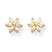 14k Marquise CZ Star Childrens Earrings
