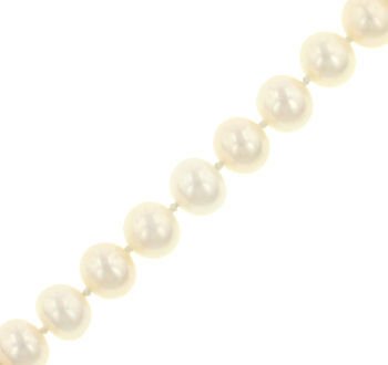 Ladies 8" 6-6.5mm Fresh Water Pearl Bracelet with Filigree Clasp