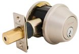 Master Lock DSNRN0615BOX Nightwatch Deadbolt With Bump Stop Cylinder, Satin Nickel Finish