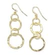 .925 Silver with 14k Gold Overlay Multi-Circle Earrings