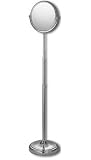 Floor Stand Adj. Height Magnifying Mirror in Chrome