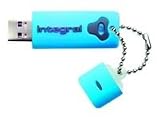 Integral USB Splash Drive,USB 2.0, 4GB, Blue,Shock and Water Resistant