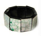 Cracked Abalone Shell Stretch Resin Bracelet P65-E