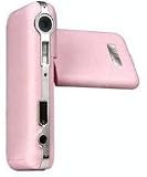 Isonic Snapbox DV747PK 12 MP 2.5-Inch LCD Remote Control 8x Digital Zoom Pink Retro Leather-Like Design Multifunctional Camera