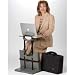 Rolling Portable Laptop Notebook PC Cart Desk Table Tray Stand - A16429