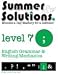 Search : Summer Solutions English & Grammar Workbook (Level 7)