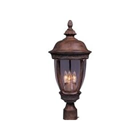 Maxim Lighting 40460CDSE 3 Light Post Mount Light, Sienna