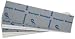 Hermes 17366 2x10 Grey/White 10pk Plastic Engraving Stock