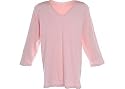 Plus Liz Wear 3/4 Sleeve Top With V-Neck