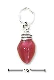 21bAtDHBKiL. SL160  Sterling Silver Enamel Red Christmas Light Bulb Charm
