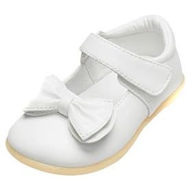 PLAYSHOES trendige Sandalen, Ballerinas mit Schleife, Lauflernschuhe, weiss