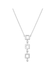Open Squares Sterling Silver Necklace