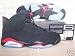 Air Jordan Vi 6 Six Retro Black Red Basketball Shoes