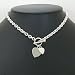 Silver Necklace with Heart Tags