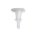 Qosina 51604 Polypropylene Sanitary Flange with Barb, Pre-Attached Gasket, 1" and 1-1/2" Standard, For 1/4" ID Tubing (Pack of 25)