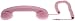Native Union Moshi Moshi Retro POP Handset for iPhone, iPad, iPod, and Android Phones - Soft Touch - Pink