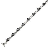 Sterling Silver 8" Reversible Gothic Bracelet 8"