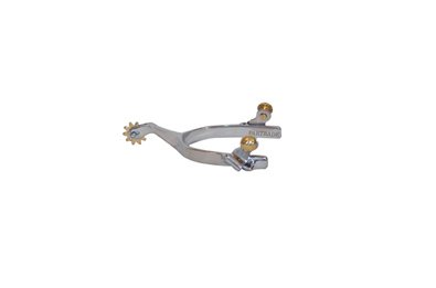 Metalab Stock Spurs, Stainless Steel Western Roper - Stainless Steel - Mens