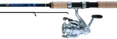Daiwa D-Shock 200 Yards 10 Line 7-Feet Fibreglass Spin Combo (Medium-Heavy)