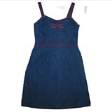 100% Cotton Denim Casual Summer Jumper Dress in Blue - Ladies / Juniors Size 6