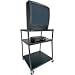 Bretford Basics Wide-Body TV Cart BB44-M4 - Cart for TV and VCR ( pyramid ) - steel - black powder - screen size: up to 27