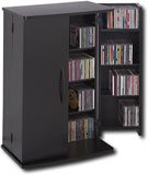 Prepac Black Small Locking Media (DVD,CD,Games) Storage Cabinet
