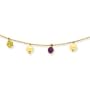 14K Cultured Pearl Multi-color Gemstone Necklace - 16 Inch - Spring Ring - JewelryWeb