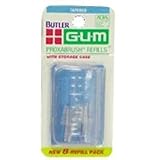 GUM ProxabrushRefills, #614 Tapered- 1 pack of 8 brushes