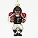 Atlanta Falcons 4 Glass Black Football Player Holiday Ornament - NFL Football