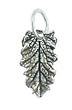 Tiny Autumn Leaf Charm in Sterling Silver, #7594