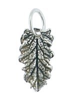 Tiny Autumn Leaf Charm in Sterling Silver, #7594