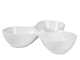 Fitz and Floyd Gourmet 501/151 Amoeba White 3 Sectioned Server 15.6x10.92x10.53-in.