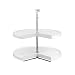 24in Pie Cut Polymer Lazy Susan Set White