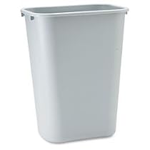 Plastic Wastebasket, Large, 41 1/4 quart, Gray, 12/carton RUB295700GY