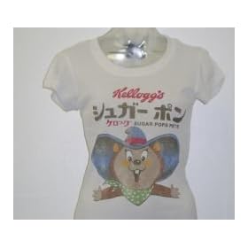 Kellogs Sugar Pops Pete Japanese Version Womens White Vintage T-shirt by Junk Food Clothing