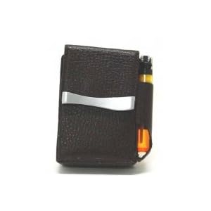 Outer Rebel Fashion Flasks and Smoking Accessories- Dark Brown Leatherette Cigarette ID Case Kings...