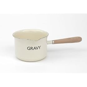 Champagne Cream Retro Enamel Gravy Server