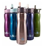 Aqua Vessel Insulated Filtered Water Bottle / Filtration Bottle with 100 Gallon Filter - Double Wall thermos