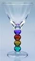 Pearl 12 oz. Rainbow Acrylic Plastic Martini Glasses
