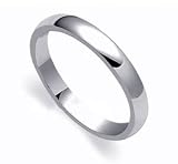 3 MM Wedding Band 10 KT White Gold 10K Ring