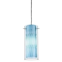 Lithonia Zentro 11990GB Mini Cylinder (11H x 4W) Art Glass Energy Star 13 watt Pendant in Chrome