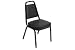 Augusta Stackable Chair Black Frame With Black Vinyl. Package of 4