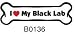 I Love My Black Labrador Retriever - Car Bone Magnet