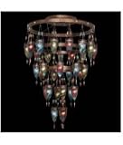 Fine Art Lamps 711240-1 Scheherazade 33 Light Large Foyer Chandelier in Aged Dark Bronze with Oasis Green glass