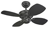 Monte Carlo 4CO28BK Colony II Matte Black Contemporary Ceiling Fan 28 Blade Span