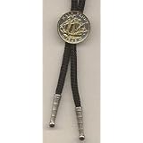 British Penny �Sailing Ship� Two Tone Coin Bolo Tie by J&J Coin Jewelry